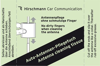 panno per la pulizia dell'antenna hirschmann auta 135