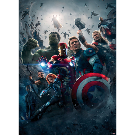 Carta Da Parati - Poster Del Film Avengers Age Of Ultron - Dimensioni 184 X 254 Cm
