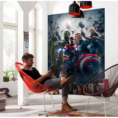Carta Da Parati - Poster Del Film Avengers Age Of Ultron - Dimensioni 184 X 254 Cm