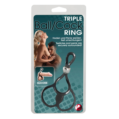 Cock Rings : Triple Ball And Cock Ring