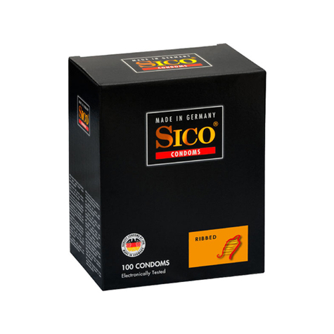 Sico Ribbed 100 Condoms