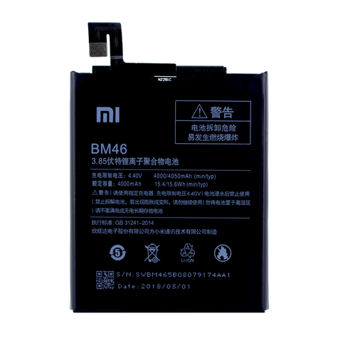 Xiaomi Batteria Agli Ioni Di Litio Bm46 Redmi Note 3 4050mah