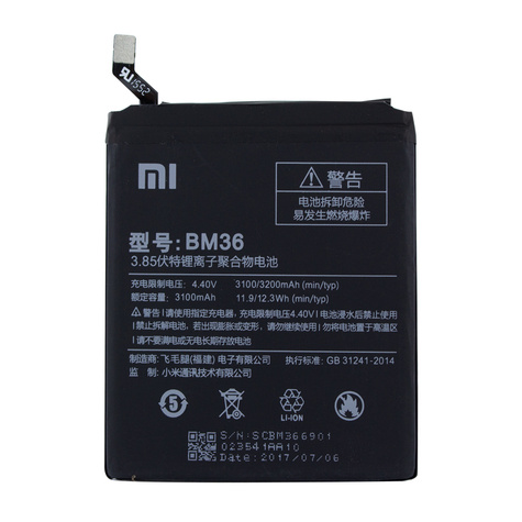 Xiaomi Batteria Agli Ioni Di Litio Bm36 Xiaomi Mi 5s 3100mah