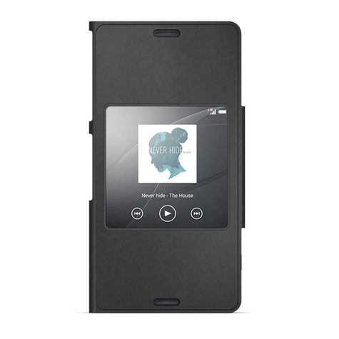 Sony Scr26 Cover Style Custodia S-View Xperia Z3 Compact Nera