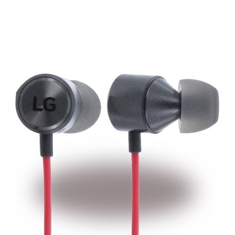 lg hss-f630 / le630 quadbeat 3 auricolare stereo in-ear connettore da 3,5 mm rosso / nero