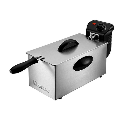 friggitrice in acciaio inossidabile clatronic fr 3586 2000w 3 litri inox