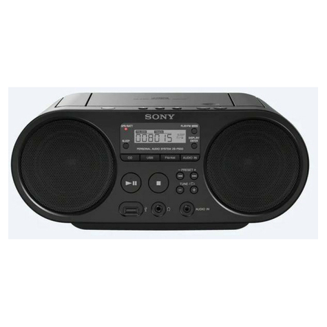 Sony Zs-Ps50b Boombox Lettore Cd / Radio, Nero