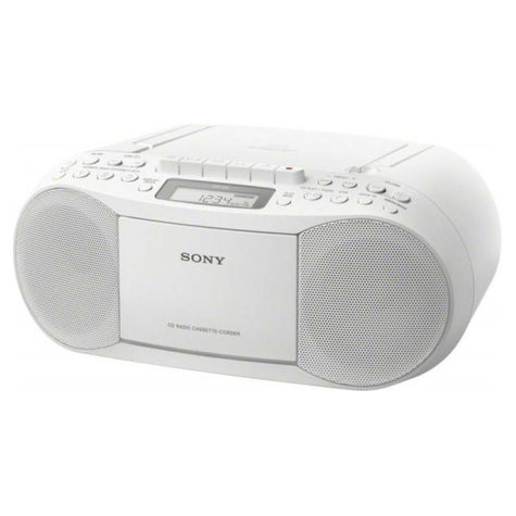 Sony Cfd-S70w Radioregistratore Cd/Cassette, Bianco