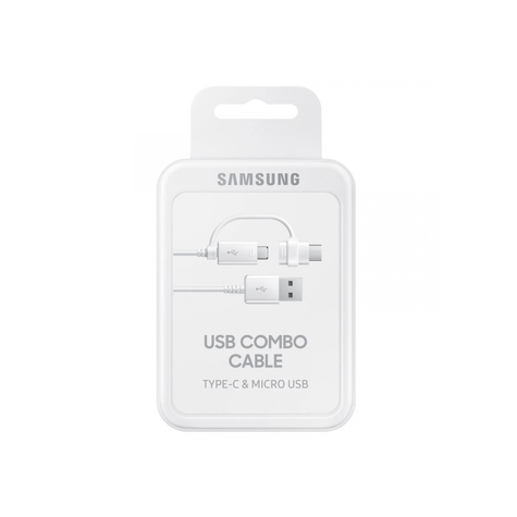 Cavo Dati Samsung 2-In-1, Da Microusb A Usb Tipo A, Incl. Adattatore Usb-C Lungo 1,5 M