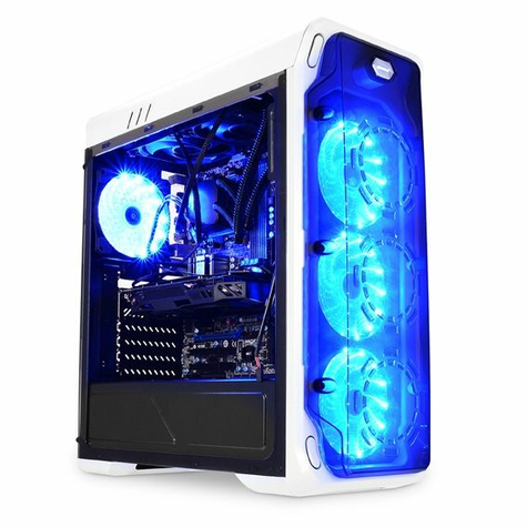 lc-power gaming 988w blue typhoon midi tower gaming case con finestra laterale