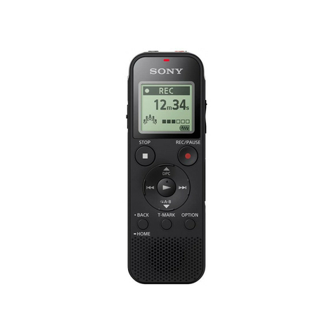 Sony Icd-Px470 Dittafono Mono (4gb, Micro Sd, Riproduzione Mp3) Nero