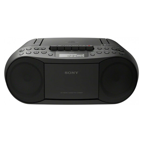 Sony Cfd-S70b Boombox Cd Cassette Radio Nero