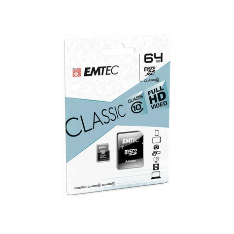 Microsdxc 64gb Emtec + Adattatore Cl10 Classic Blister