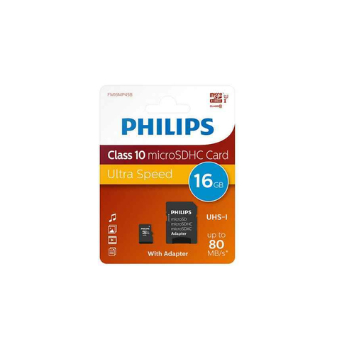 Philips Microsdhc 16gb Cl10 80mb/S Uhs-I + Adattatore Al Dettaglio