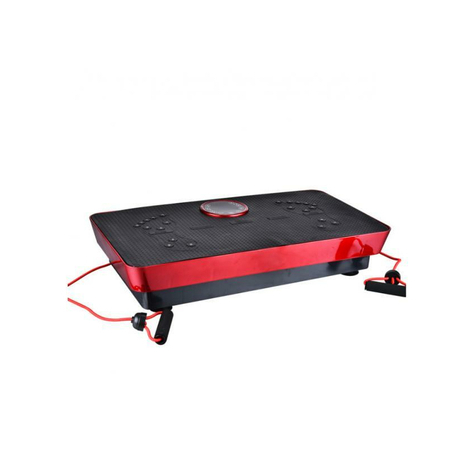 Fitness Body Magnetic Therapy Vibration Plate + Music 73cm (Nero-Rosso)