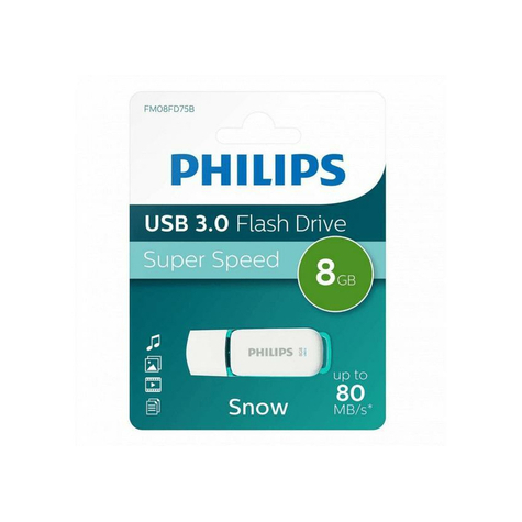Philips Usb Flash Drive 8gb 3.0 Usb Drive Snow Super Veloce Verde Fm08fd75b/00