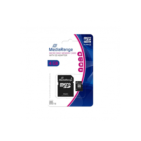 Mediarange Microsd Card 4gb Cl.10 Incl. Adattatore Mr956
