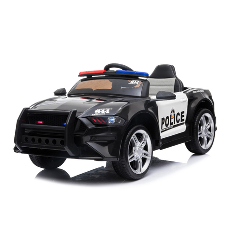 veicolo per bambini auto elettrica polizia design 07 12v4,5ah batteria, 2 motori 2,4ghz telecomando, mp3