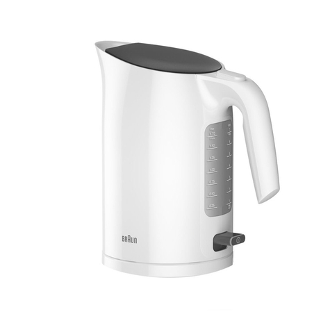 Braun Purease Wk 3100 Wh - 1,7 L - 2200 W - Bianco - Indicatore Del Livello Dell'acqua - Protezione Dal Surriscaldamento - Senza Fili