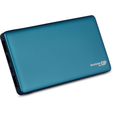 gp battery portable powerbank mp10ma - blu - universale - rettangolo - ce - polimeri di litio (lipo) - 10000 mah