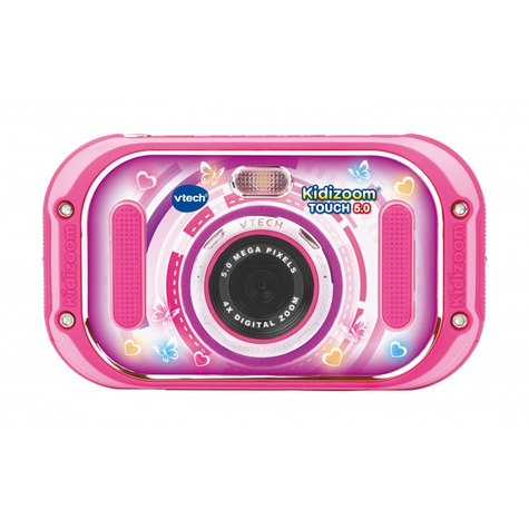 V-Tech Kidizoom Touch 5.0 - Fotocamera Digitale Per Bambini - Rosa - 5 Anni - Bambine - 12 Anni - Lcd
