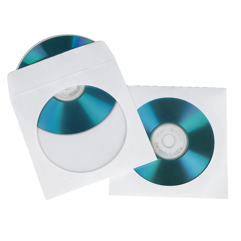 Hama Cd Paper Sleeves Bianco 100 Pcs/Pack 1 Disco Bianco Carta
