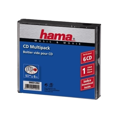 Hama Cd Multipack 6 - 6 Dischi - Trasparente