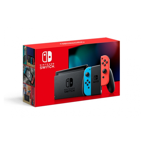 Nintendo Switch (Nuovo Modello Rivisto) - Nintendo Switch - Nero - Blu - Rosso - Analogico / Digitale - D-Pad - Casa - Pulsanti - Lcd