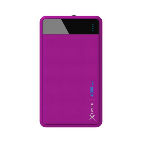 Xlayer Colour Line - Viola - Cellulare/Smartphone - Tablet - Rettangolo - Polimeri Di Litio (Lipo) - 4000 Mah - Usb