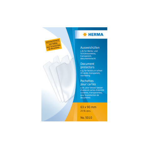 Herma 5010 - Trasparente - Polipropilene (Pp) - 25 Tasche - 63 Mm - 90 Mm