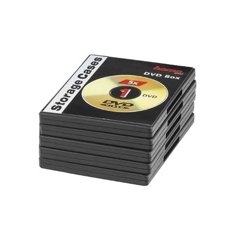 Hama Dvd Jewel Cases - Confezione Da 5 - Nero - 1 Dischi - Nero
