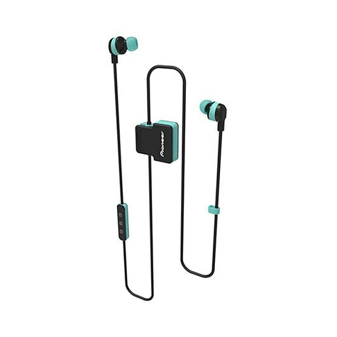 Pioneer Clipwear Active - Cuffie - In Ear - Nero - Colore Menta - Binaurale - Digitale - Ipx4