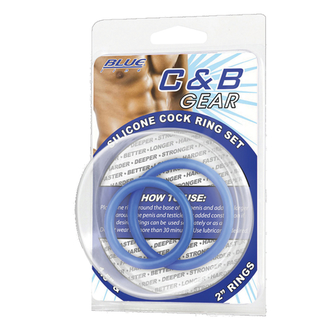 Blue Line C&B Gear Silicone Cock Ring Set Blu