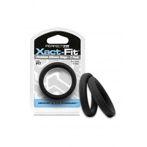 #17 Xact-Fit Cockring 2-Pack Nero