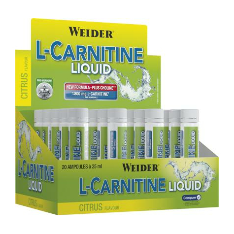 Joe Weider L-Carnitina Liquida, 20 Fiale Da 25 Ml