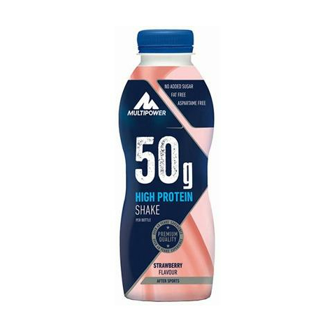 Multipower 50 G High Protein Shake, 12 Bottiglie Da 500 Ml