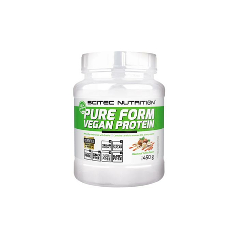 Scitec Nutrition Pure Form Vegan Protein, Lattina Da 450 G