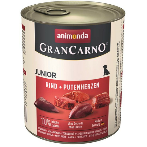 Cane Animonda Grancarno,Carno Junior Beef+Cowheart 800gd
