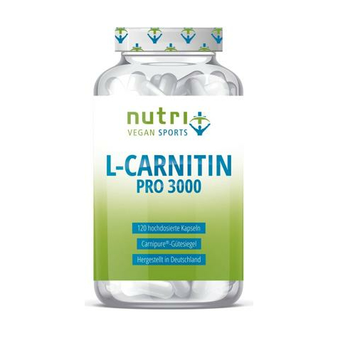 Nutri+ Vegan L-Carnitine Capsules, 120 Capsules