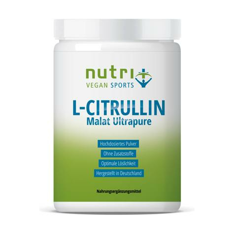 Nutri+ Vegan L-Citrullina Malato In Polvere, Barattolo Da 500 G