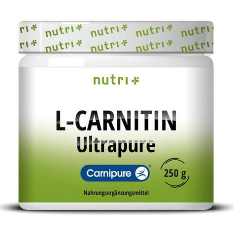 Nutri+ L-Carnitina Ultrapura (Carnipure) In Polvere, 250 G Dose, Neutro