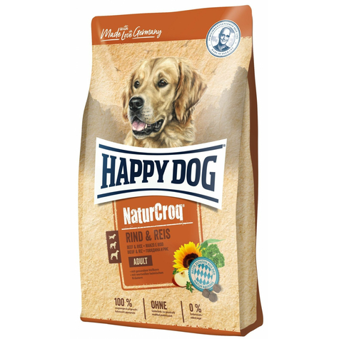 happy dog, hd naturcroq manzo+riso 1kg
