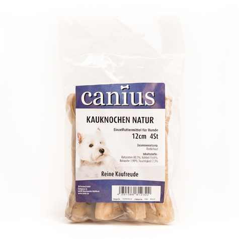 Canius Snacks, Canius Osso Da Masticare Naturale 12cm 4pcs
