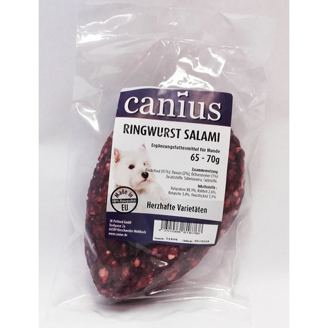 Canius Snacks,Ca.Ringwurst Salame Kl 65g 1°
