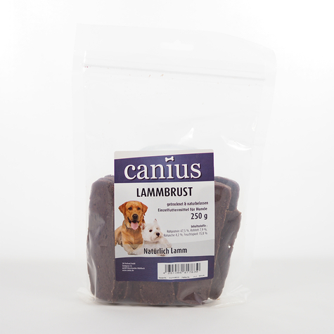 Canius Snacks, Cani. Petto D'agnello Essiccato. 250g