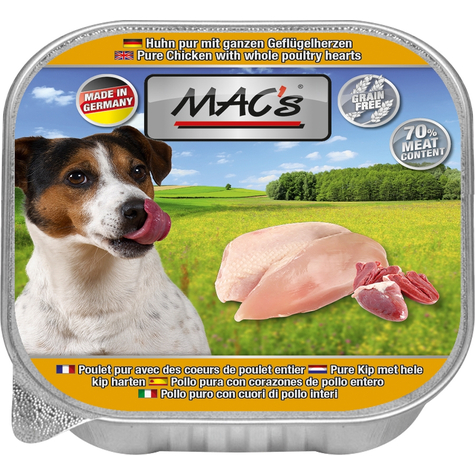Mac's, Macs Dog Chicken Pur+Gflhz. 150gs