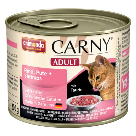 Animonda Cat Carny, Carny Adult Beef+ Turkey+Sh.200gd
