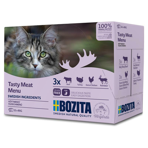 Bozita, Boz.Cat Hisauce Carne 12x85gp