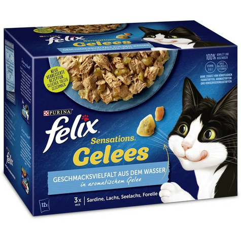 Nestle Cat, Fel Mp Sens.Jelly Water 12x85gp