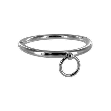 bondage : collare da donna in acciaio laminato con anello